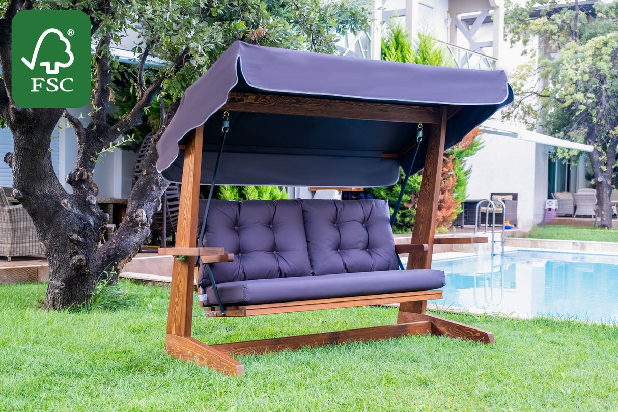 Balansoar de grădină Viva 2200, Diverse culori, 220x100x175 cm - Antracit | SKU: 675SWG1117 | Balansoar de grădină Viva 2200, 220x100x175 cm, varianta Antracit, produs pentru amenajarea locuinței, disponibil online în România la CasaMob