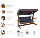 Balansoar de grădină Viva 2200, Diverse culori, 220x100x175 cm - Antracit | SKU: 675SWG1117 | Balansoar de grădină Viva 2200, 220x100x175 cm, varianta Antracit, produs pentru amenajarea locuinței, disponibil online în România la CasaMob