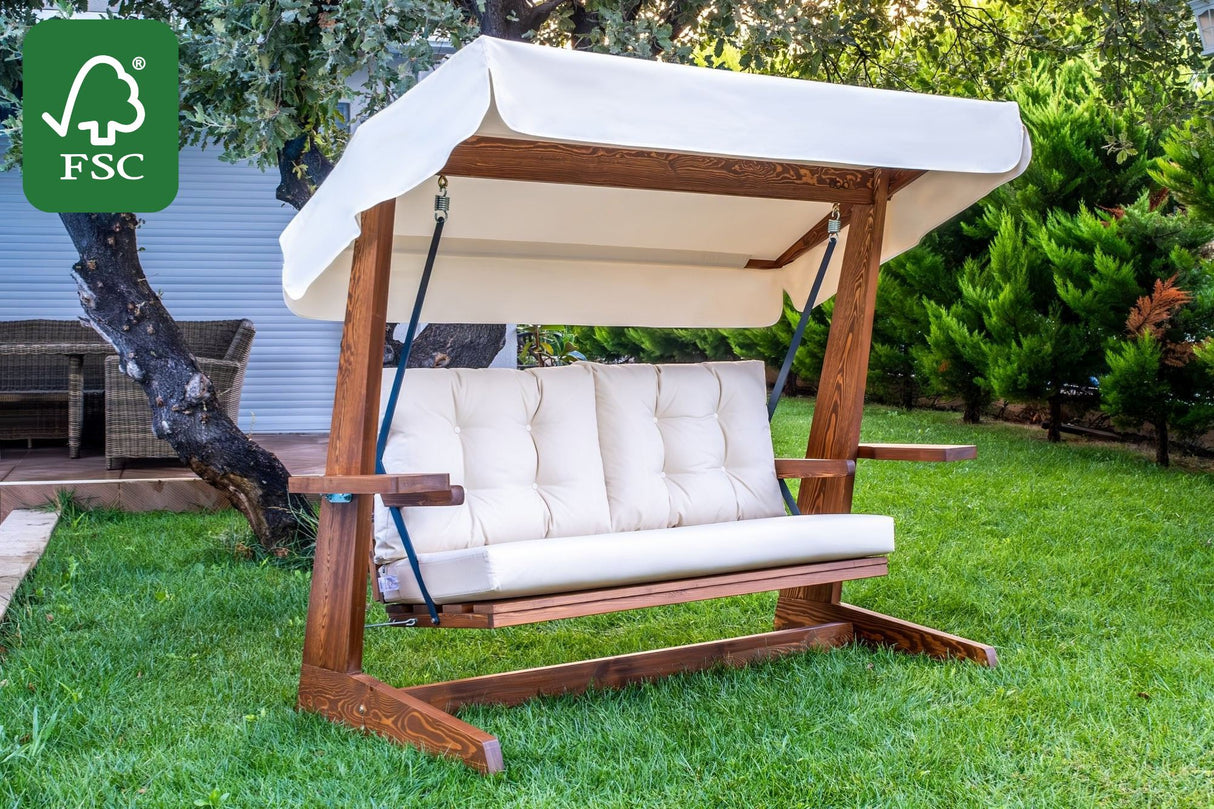 Balansoar de grădină Viva 2200, Diverse culori, 220x100x175 cm - Bej | SKU: 675SWG1118 | Balansoar de grădină Viva 2200, 220x100x175 cm, varianta Bej, produs pentru amenajarea locuinței, disponibil online în România la CasaMob