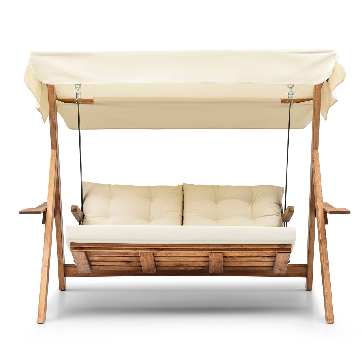 Balansoar de grădină Galata Swing S3, Diverse culori, 150x58x195 cm - Crem | SKU: 676HDS1106 | Balansoar de grădină Galata Swing S3, 150x58x195 cm, varianta Crem, produs pentru amenajarea locuinței, disponibil online în România la CasaMob