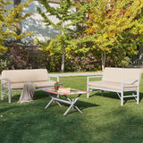 Set de grădină Pandora (2-2-S), Diverse culori, 139x75x52 cm - Alb - Crem | SKU: 679HVN1188 | Set de grădină Pandora (2-2-S), 139x75x52 cm, varianta Alb - Crem, produs pentru amenajarea locuinței, disponibil online în România la CasaMob