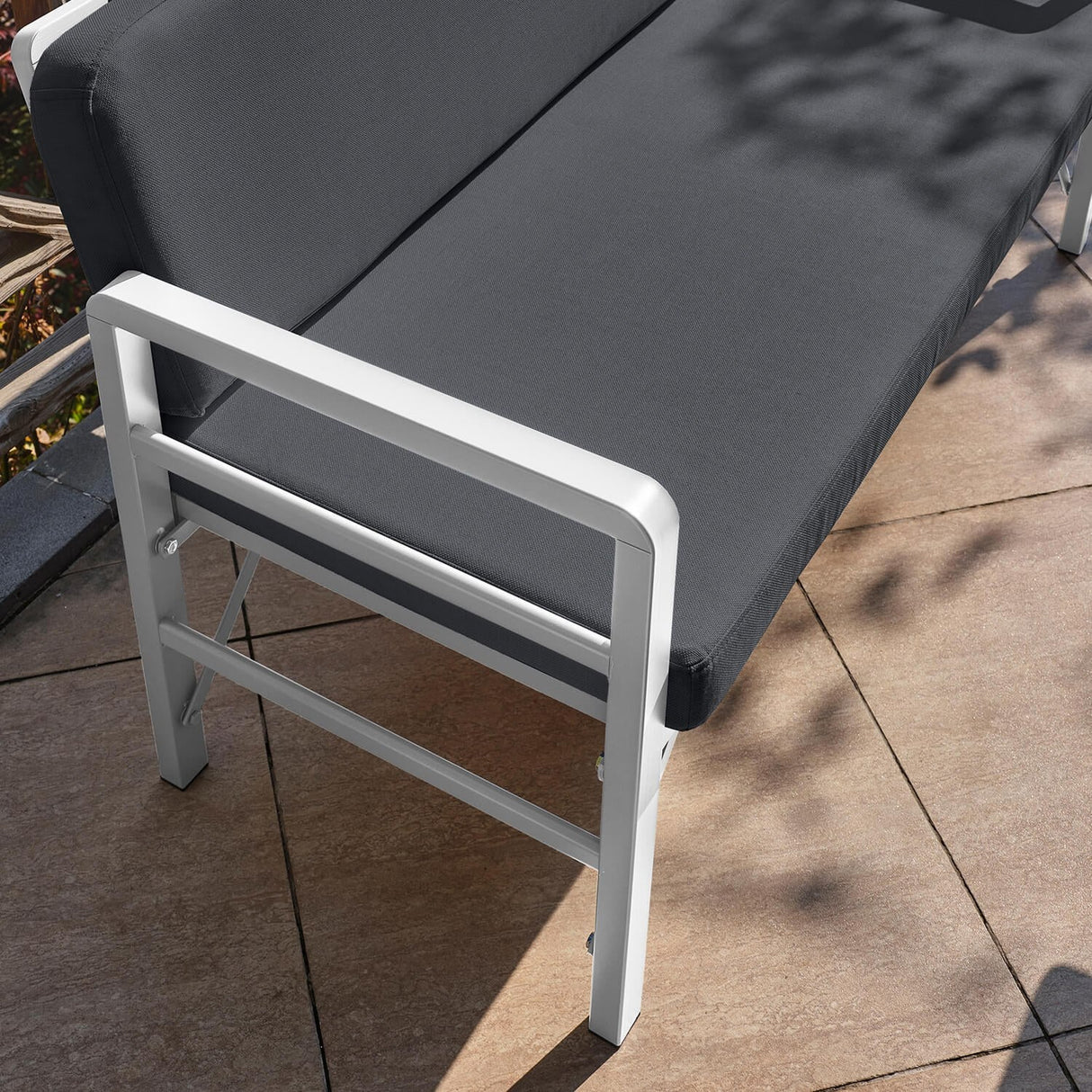 Set de grădină Pandora (2-2-S), Diverse culori, 139x75x52 cm - Alb - Antracit | SKU: 679HVN1190 | Set de grădină Pandora (2-2-S), 139x75x52 cm, varianta Alb - Antracit, produs pentru amenajarea locuinței, disponibil online în România la CasaMob