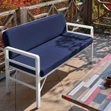 Set de grădină Pandora (2-2-S), Diverse culori, 139x75x52 cm - Alb - Albastru închis | SKU: 679HVN1191 | Set de grădină Pandora (2-2-S), 139x75x52 cm, varianta Alb - Albastru închis, produs pentru amenajarea locuinței, disponibil online în România la CasaMob