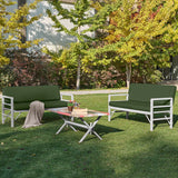 Set de grădină Pandora (2-2-S), Diverse culori, 139x75x52 cm - Alb - Verde | SKU: 679HVN1193 | Set de grădină Pandora (2-2-S), 139x75x52 cm, varianta Alb - Verde, produs pentru amenajarea locuinței, disponibil online în România la CasaMob