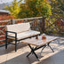 Negru - Crem | SKU: 679HVN1194 | Set de grădină Pandora (2-2-S), 139x75x52 cm, varianta Negru - Crem, produs pentru amenajarea locuinței, disponibil online în România la CasaMob