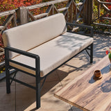 Set de grădină Pandora (2-2-S), Diverse culori, 139x75x52 cm - Negru - Crem | SKU: 679HVN1194 | Set de grădină Pandora (2-2-S), 139x75x52 cm, varianta Negru - Crem, produs pentru amenajarea locuinței, disponibil online în România la CasaMob
