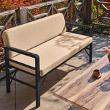 Set de grădină Pandora (2-2-S), Diverse culori, 139x75x52 cm - Negru - Bej | SKU: 679HVN1195 | Set de grădină Pandora (2-2-S), 139x75x52 cm, varianta Negru - Bej, produs pentru amenajarea locuinței, disponibil online în România la CasaMob
