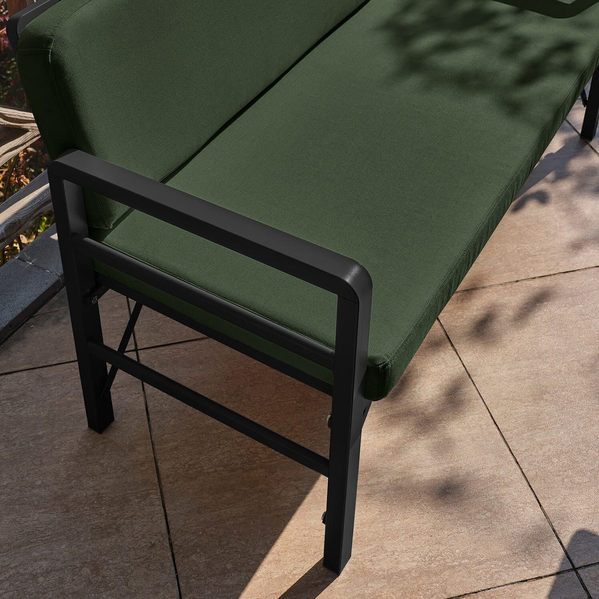Negru - Verde | SKU: 679HVN1199 | Set de grădină Pandora (2-2-S), 139x75x52 cm, varianta Negru - Verde, produs pentru amenajarea locuinței, disponibil online în România la CasaMob