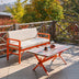 Portocaliu - Crem | SKU: 679HVN1208 | Set de grădină Pandora (2-2-S), 139x75x52 cm, varianta Portocaliu - Crem, produs pentru amenajarea locuinței, disponibil online în România la CasaMob