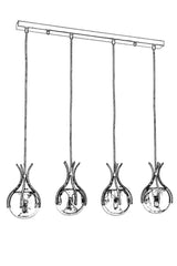 Lustra Vav Chandelier, Negru