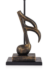 Veioză TM212, Auriu - Negru, Ø30x55 cm