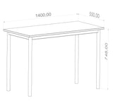 Birou Viva - 140 x 55, Stejar - Negru, 140x55x78 cm