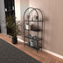 Bibliotecă Mona - Black, Smoked Glass 80, Negru, 80x30x175 cm, SKU 706CLN1190, imagine 3
