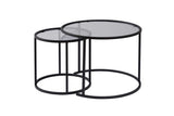Măsuță de cafea Black-Grey-60-42, Negru, 42x42x39 cm