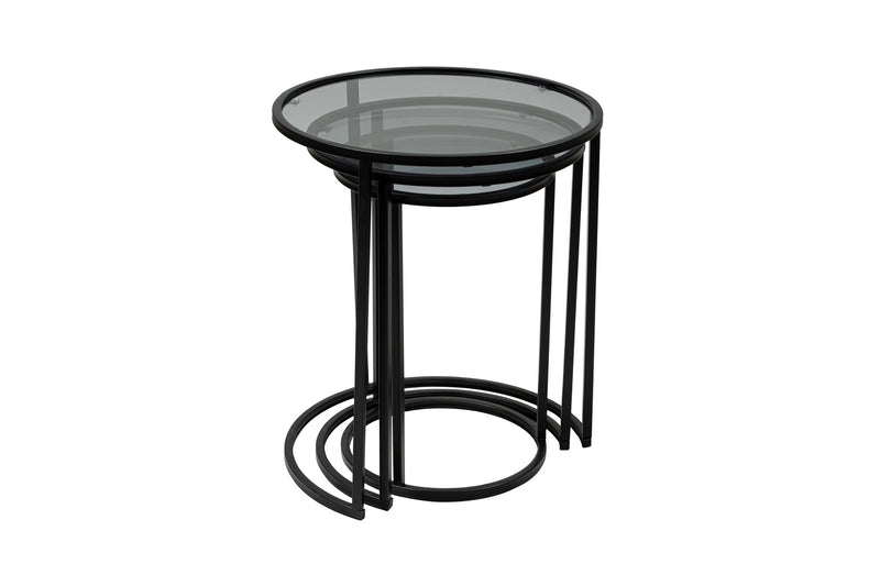 Set 3 măsuțe de cafea Alya, Negru, 34x34x50 cm, SKU 706CLN1152, imagine 5