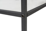 Bibliotecă Mona Glass, Negru, 80x30x175 cm