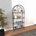 Bibliotecă Mona Glass, Negru, 80x30x175 cm, SKU 706CLN1167, imagine 5