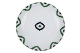 Serviciu de masă 24 bucăți ZG24Y24309133, Alb - Verde - Albastru, 20x20x2 cm