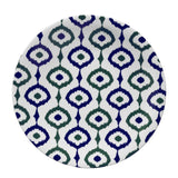 Serviciu de masă 24 bucăți ZG24Y24309133, Alb - Verde - Albastru, 20x20x2 cm