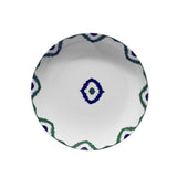 Serviciu de masă 24 bucăți ZG24Y24309133, Alb - Verde - Albastru, 20x20x2 cm