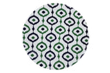 Serviciu de masă 24 bucăți ZG24Y24309133, Alb - Verde - Albastru, 20x20x2 cm