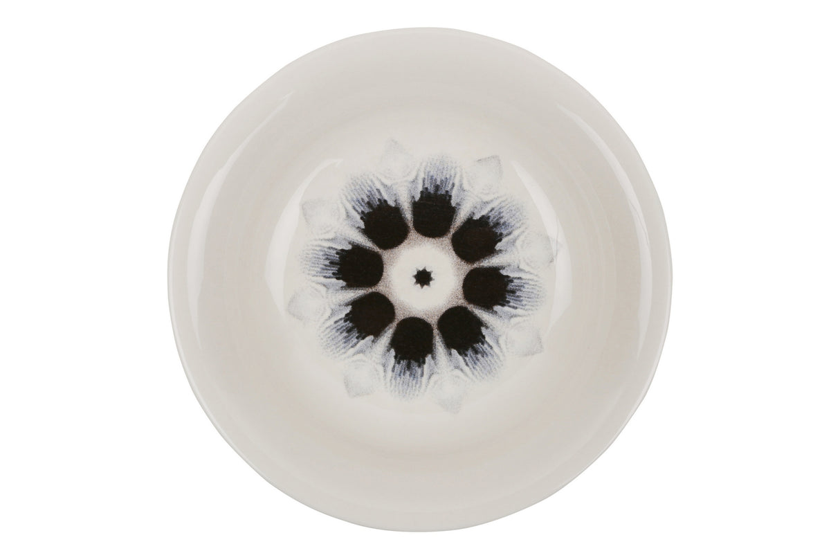Serviciu de masă 24 bucăți NCHR24Y289014, Alb - Negru - Gri, 25x25x2 cm