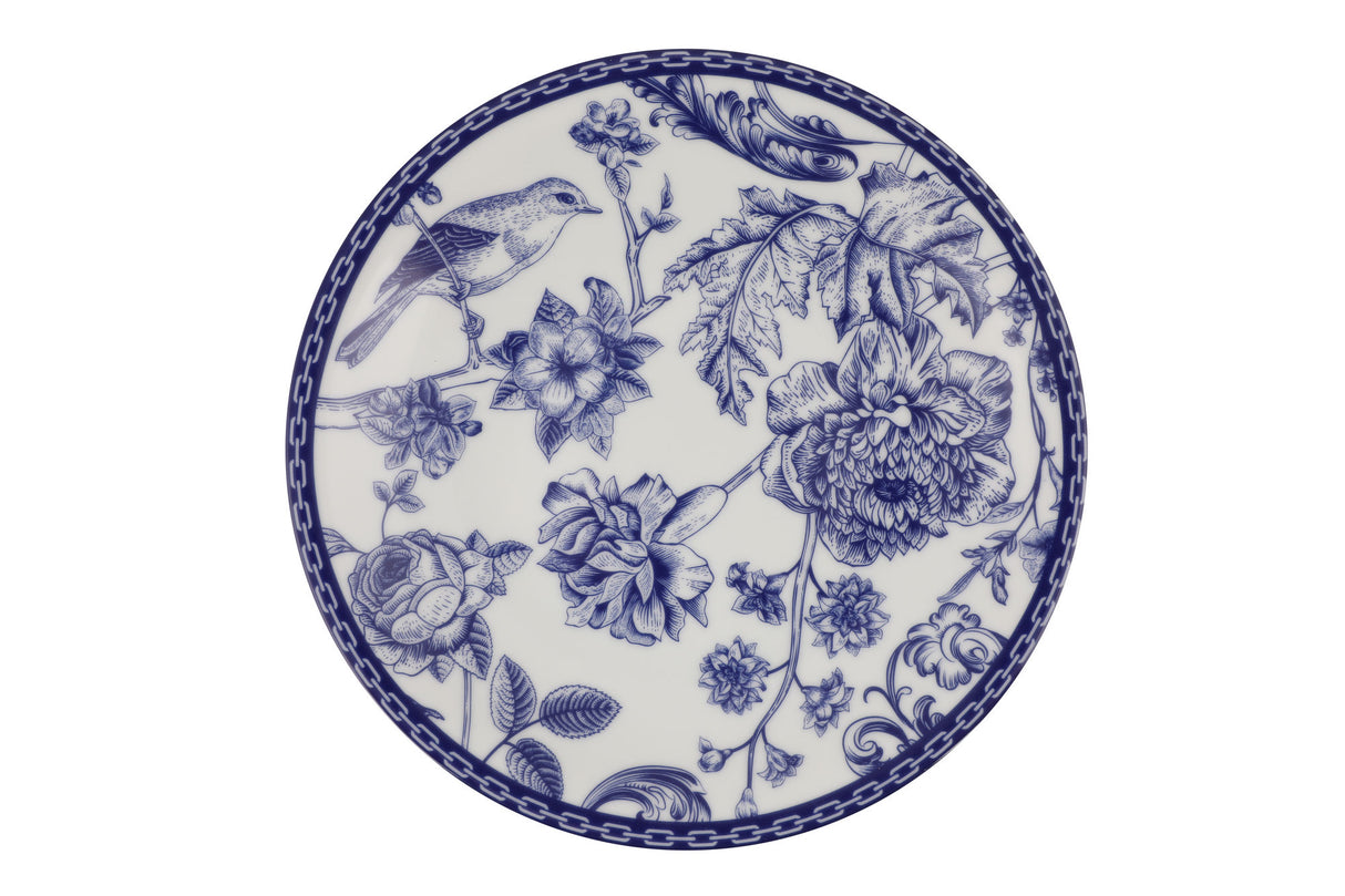 Serviciu de masă 24 bucăți ZG24Y2420939016, Albastru - Alb, 27x27x2 cm