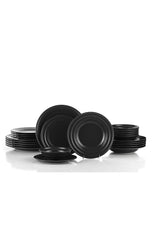 Serviciu de masă 24 bucăți PTN24Y2M0011, Antracit, 25x25x2 cm