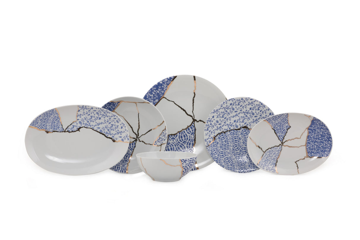 Serviciu de masă 28 bucăți ZG28Y160010477, Multicolor, 27x27x2 cm