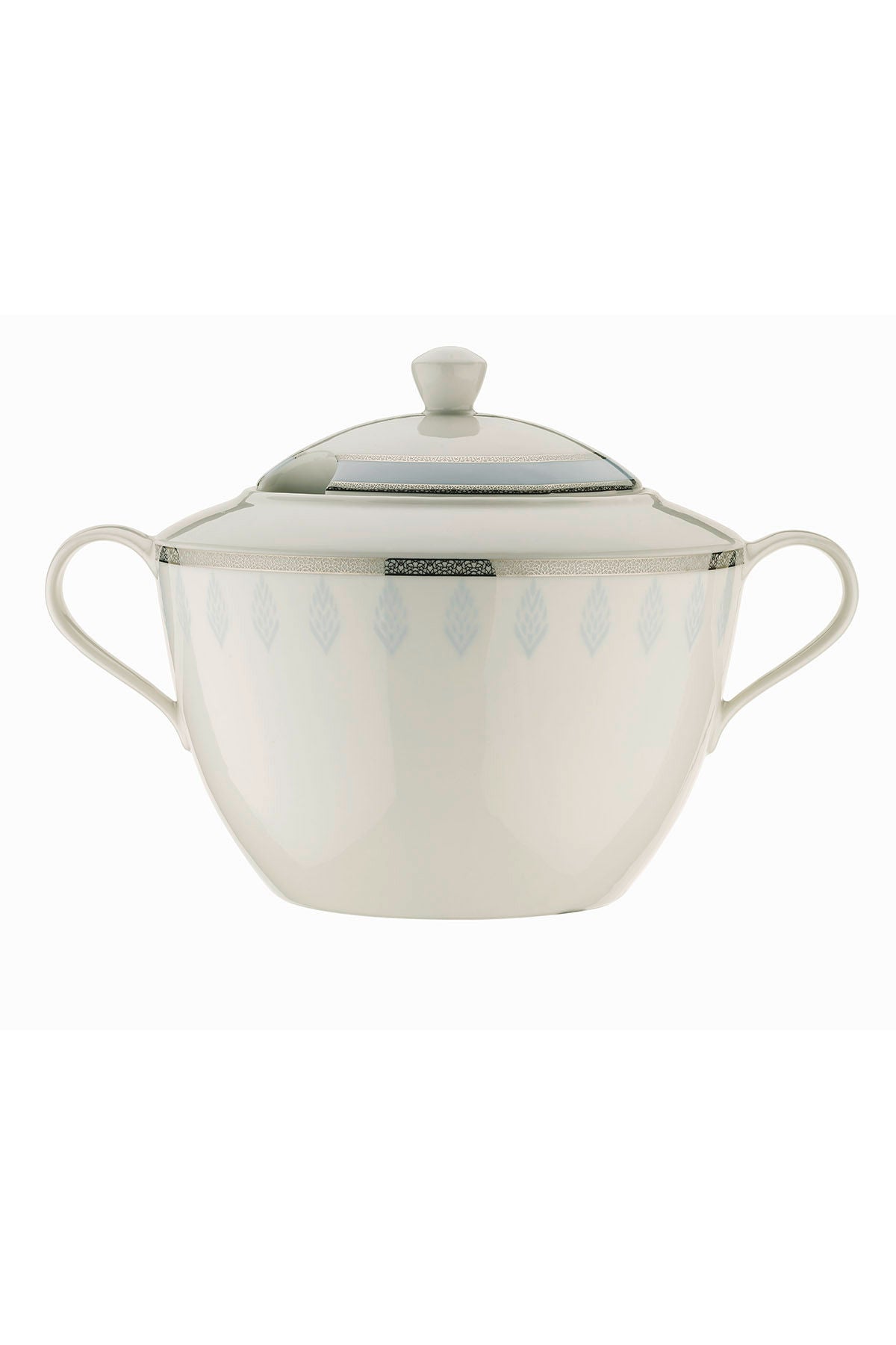Serviciu de masă 68 bucăți BNKL68YT43010555, Turcoaz - Gri - Alb, 27x27x2 cm