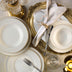 Serviciu de masă 24 bucăți BNIRN24Y2520, Alb - Auriu, 20x20x4 cm, SKU 710KTP2490, imagine 2
