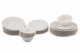 Serviciu de masa, 24 piese, , Portelan, Alb