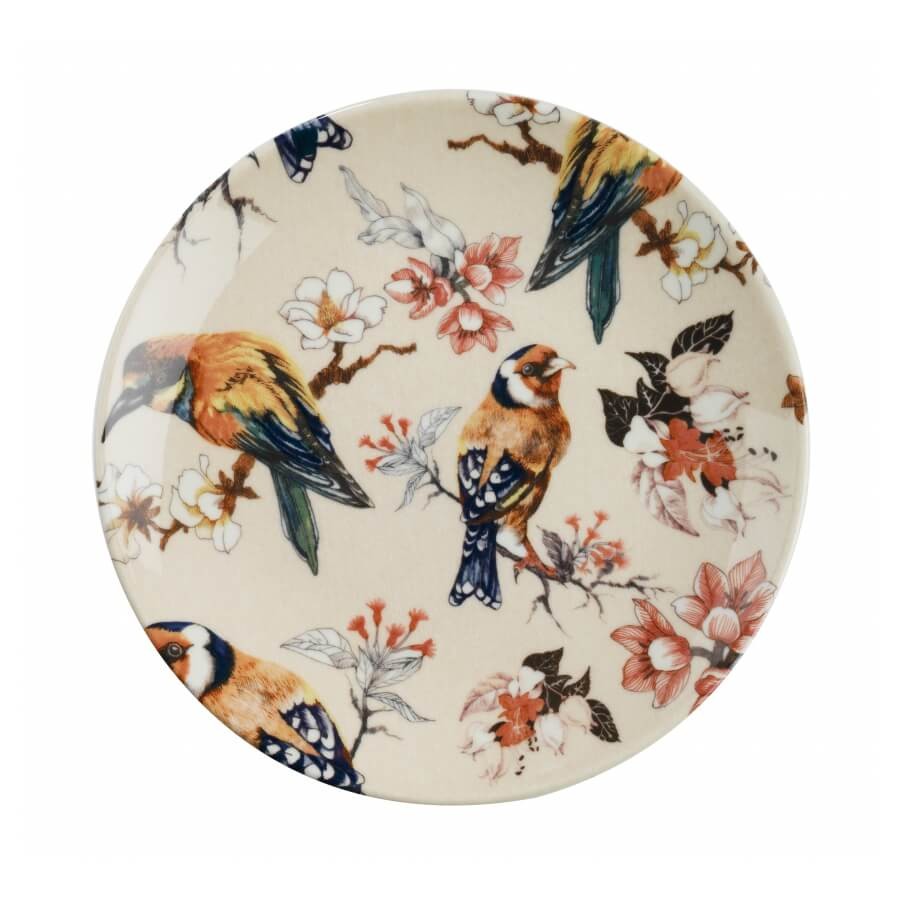 Serviciu de masă 24 bucăți NCHR24Y289019, Crem - Albastru închis - Roz - Alb, 25x25x2 cm