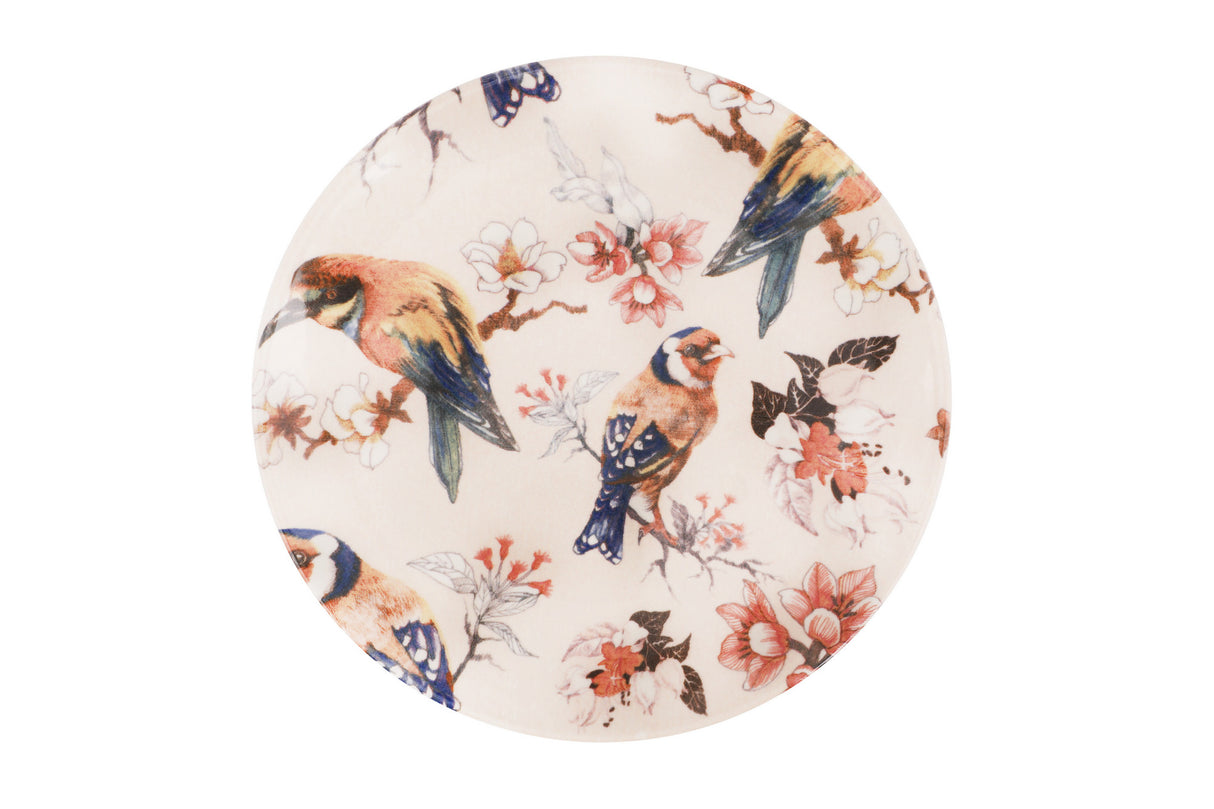 Serviciu de masă 24 bucăți NCHR24Y289019, Crem - Albastru închis - Roz - Alb, 25x25x2 cm