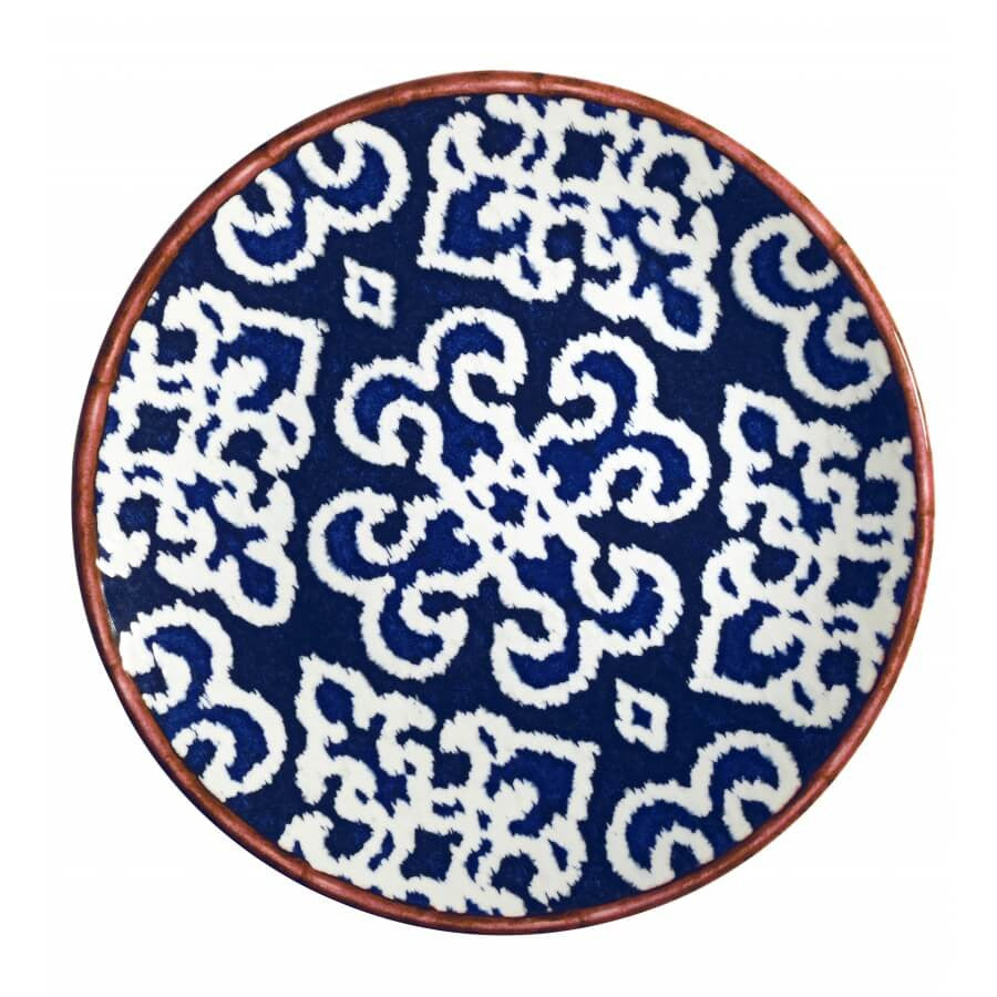 Serviciu de masă 24 bucăți NCHR24Y289071, Alb - Albastru - Maro, 25x25x2 cm