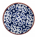 Serviciu de masă 24 bucăți NCHR24Y289071, Alb - Albastru - Maro, 25x25x2 cm