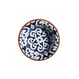 Serviciu de masă 24 bucăți NCHR24Y289071, Alb - Albastru - Maro, 25x25x2 cm