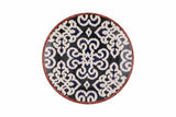 Serviciu de masă 24 bucăți NCHR24Y289071, Alb - Albastru - Maro, 25x25x2 cm