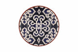 Serviciu de masă 24 bucăți NCHR24Y289071, Alb - Albastru - Maro, 25x25x2 cm
