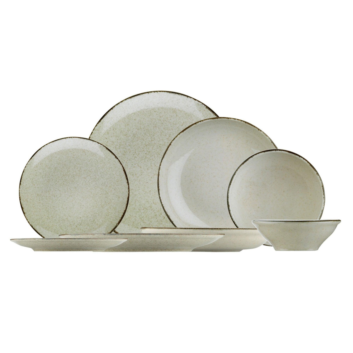 Serviciu de masa, 24 piese, , Portelan, Crem