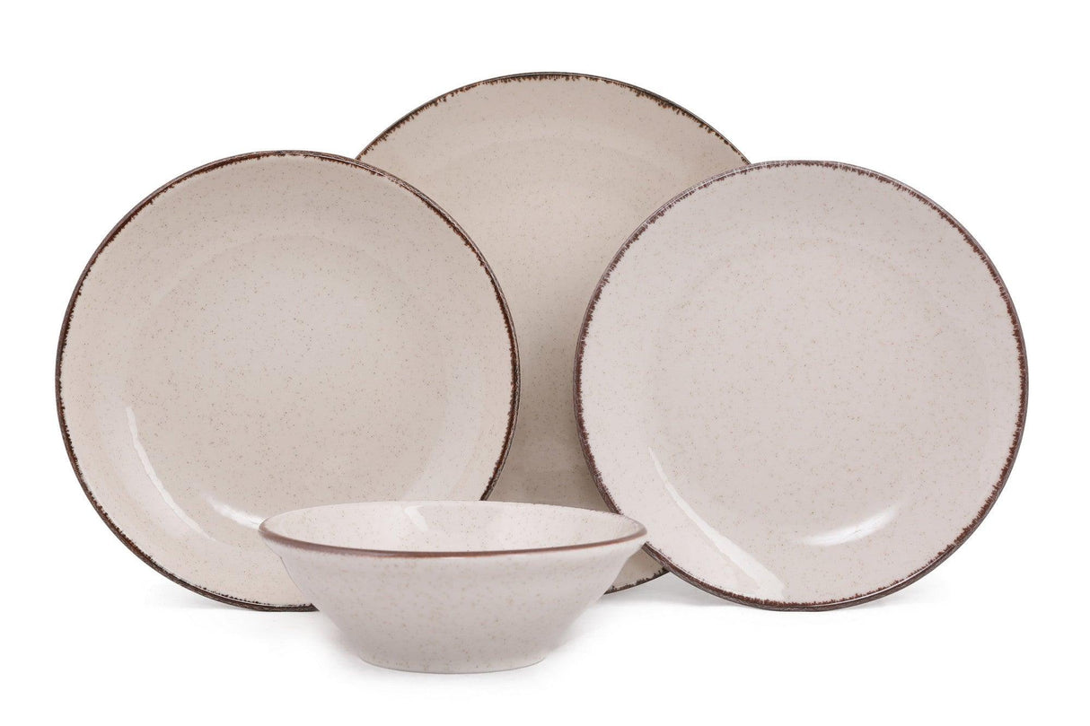 Serviciu de masa, 24 piese, , Portelan, Crem