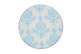 Serviciu de masă 24 bucăți ZG24Y24301073314, Alb - Turcoaz, 27x27x2 cm