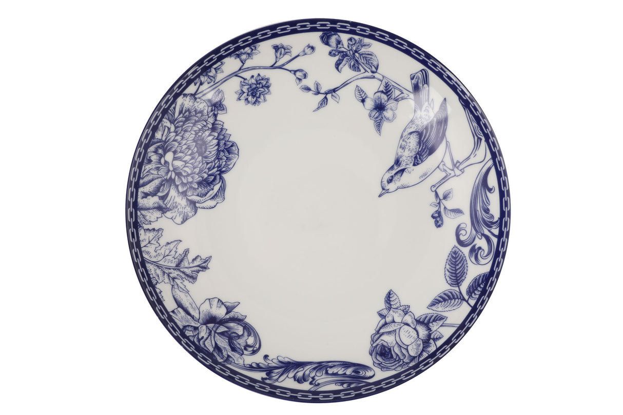 Serviciu de masă 24 bucăți ZG24Y2420939016, Albastru - Alb, 27x27x2 cm