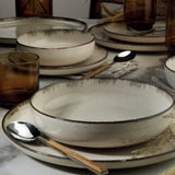 Set de cină, Crem, 27x3x27 cm