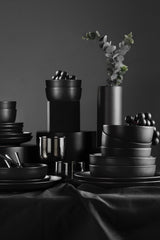 Serviciu de masă 18 bucăți CRT18YS740170, Matte black, 27x27x3 cm