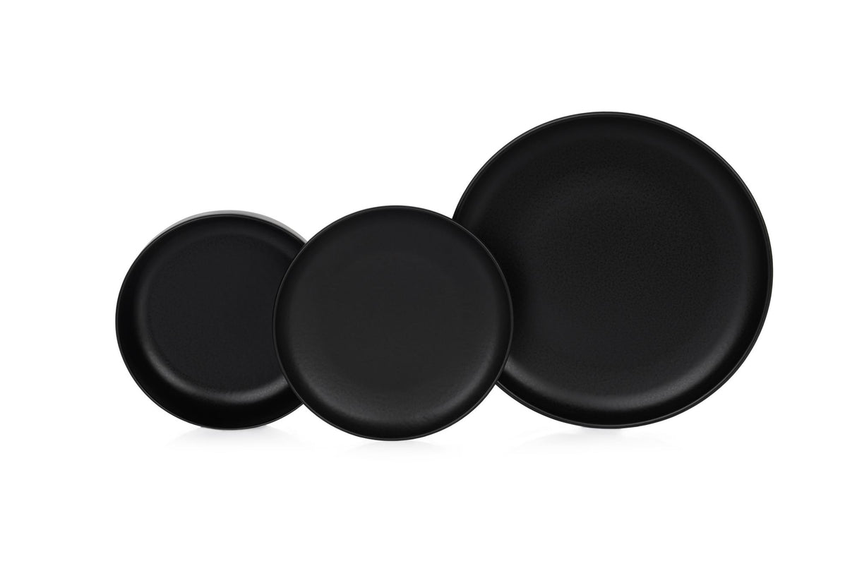 Serviciu de masă 18 bucăți CRT18YS740170, Matte black, 27x27x3 cm