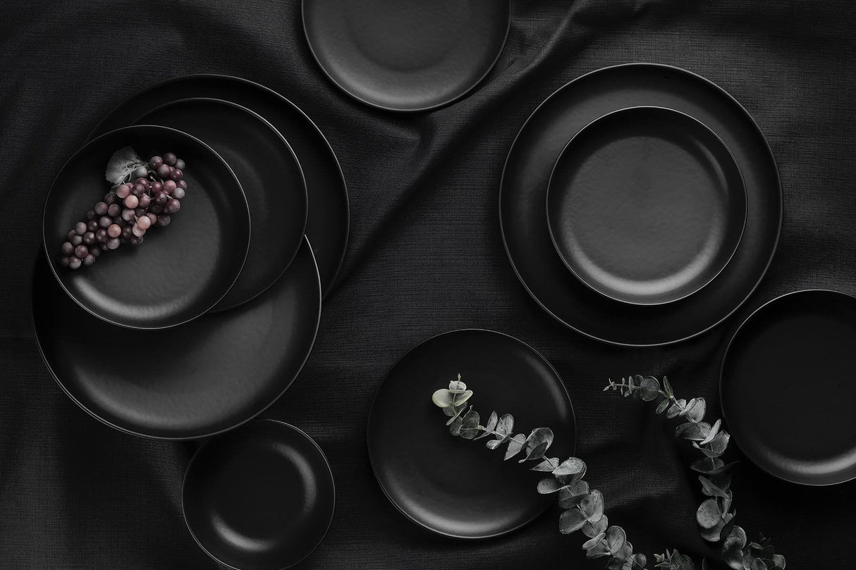 Serviciu de masă 16 bucăți CRT16YS740170, Matte black, 27x27x3 cm