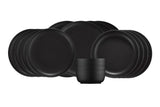 Serviciu de masă 16 bucăți CRT16YS740170, Matte black, 27x27x3 cm