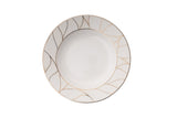 Serviciu de masă 60 bucăți BNKL60YT43011476, Alb - Auriu, 25x25x10 cm
