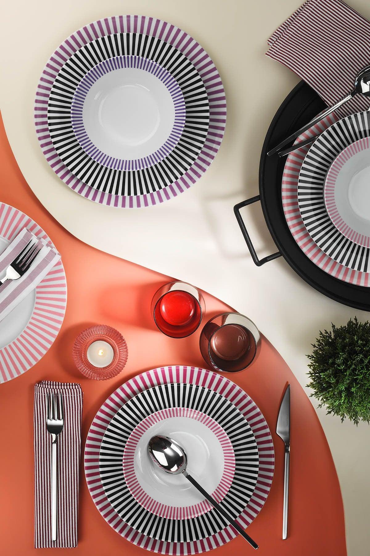 Set de cină, Multicolor, 27 cm